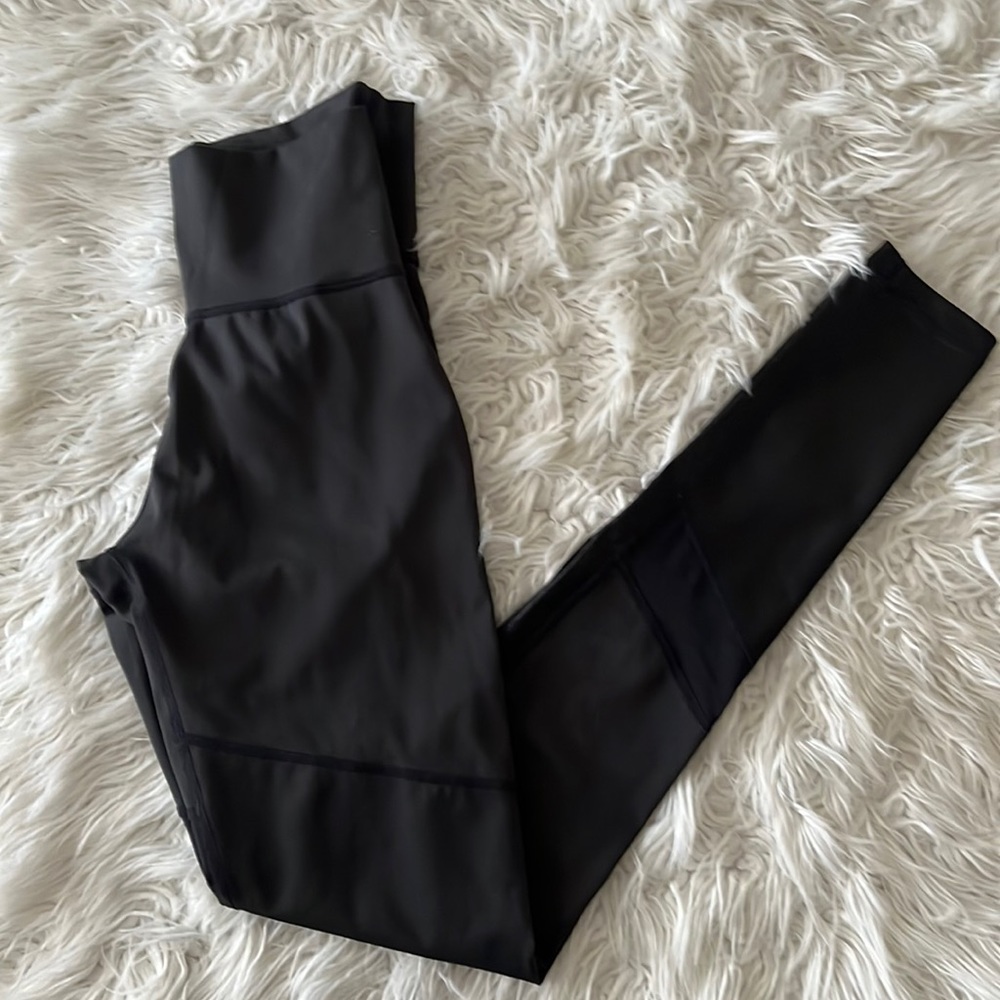 Adidas Black Mesh Full Length Tight Leggings ID XS